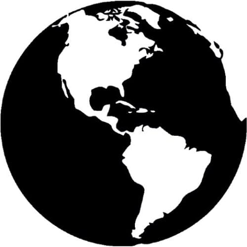 16CM * 15,9 CM Mode Welt Karte Grafische Auto-styling Auto Aufkleber Aufkleber Schwarz/Silber Vinyl