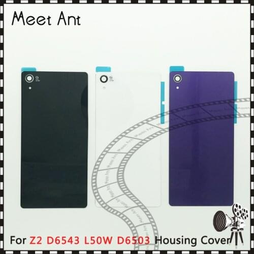 50pcs/lot high quality For Sony Xperia Z2 D6543 L50W D6503 Back Housing Battery Cover Door Rear Cover