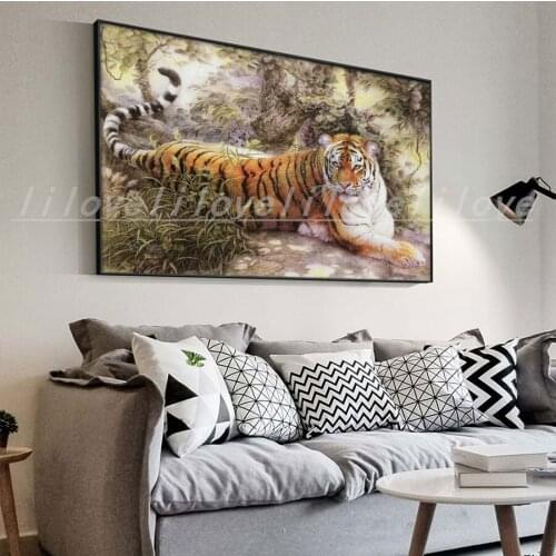 Full Square/Round Drill 5D DIY Diamond Painting Animal tiger 3D Embroidery Cross Stitch Rhinestone mosaic Home Decoration FG1904