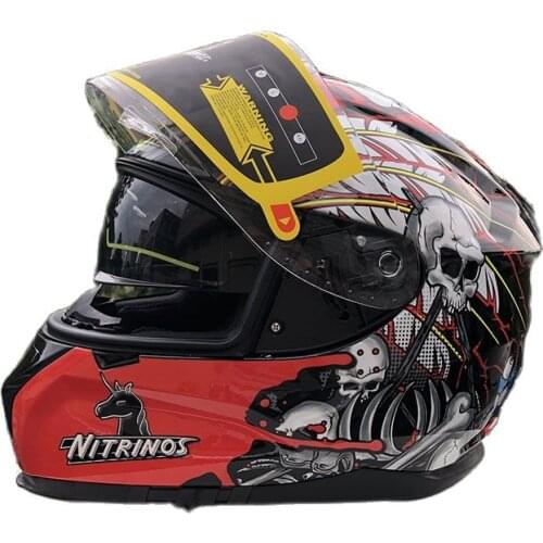 Free Shipping Double Visor Full Face Motorcycle Helmet Casco Inner Small Sun Visor Capacete Safety Helmet