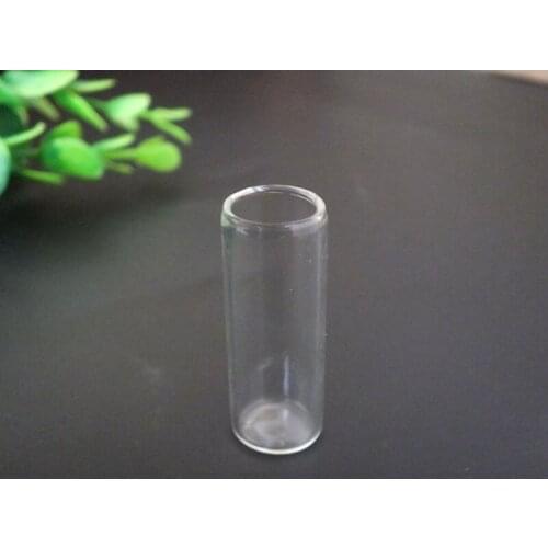 Free ship!! 40x15mm Handmade tube shape glass pendant & mini claer glass vial pendant art jewelry necklace