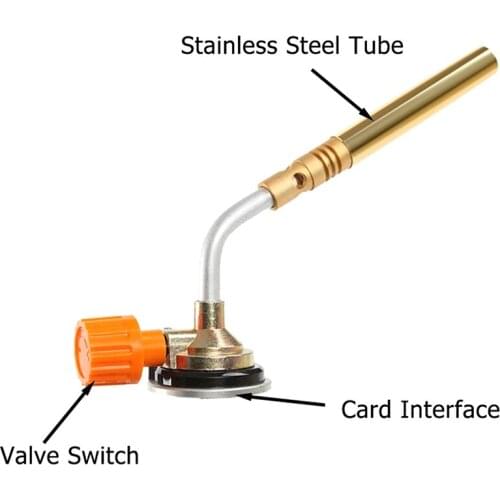 Butane Burner Welding Gas Torch Flame Gun Brazing Flamethrower Outdoor Camping BBQ Portable Soldering Heat Gun Welding Equipment