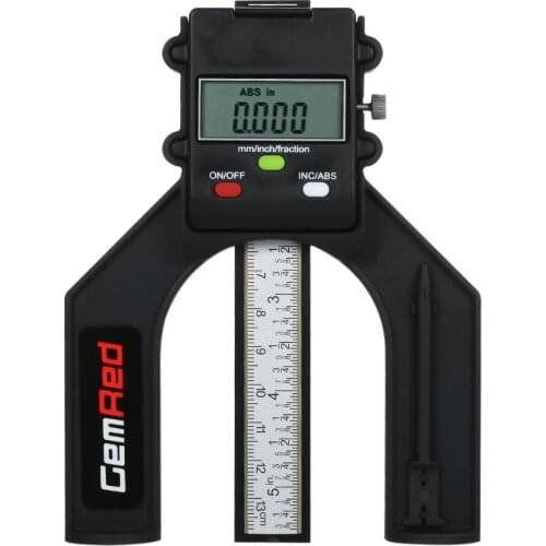 GemRed Professional Portable Digital Depth Gauge 0-80mm Depthometer Depth Indicator Height Gauge for Woodworking measurement