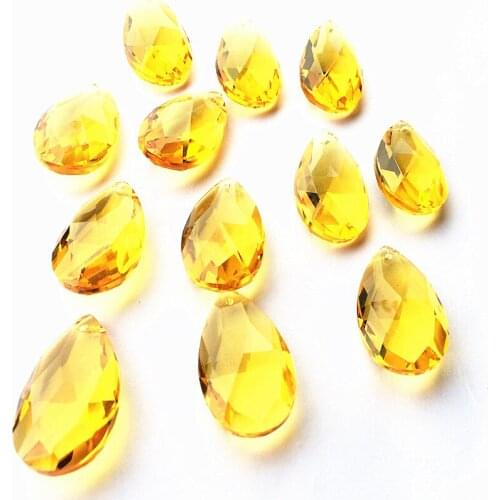 Top Quality 38mm 60pcs/lot Crystal Faceted Lighting Parts Glass Nice Gold Chandelier Water Drop Pendants For Curtain Accessories