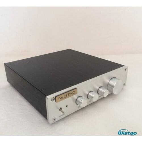 IWISTAO HIFI Preamplifier Tone Adjustment Bass Tremble Middle OPA2604 LME49720 Whole Aluminum Casing Class A Power Stereo Audio