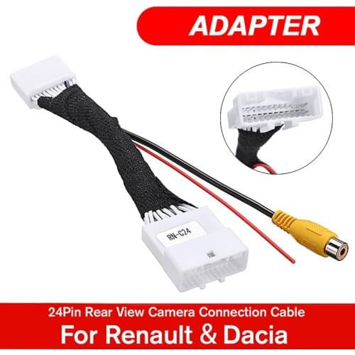For Renault Stepway Vivaro Dacia Sandero 24Pin Original Video Input Switch Reverse Parking Camera RCA Adapter Cable Mayitr
