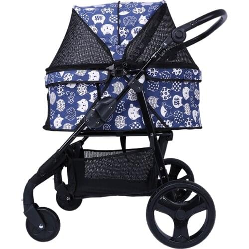 Dog Stroller Pet Stroller Small And Medium-sized Dog Out Stroller Folding Pet Stroller
