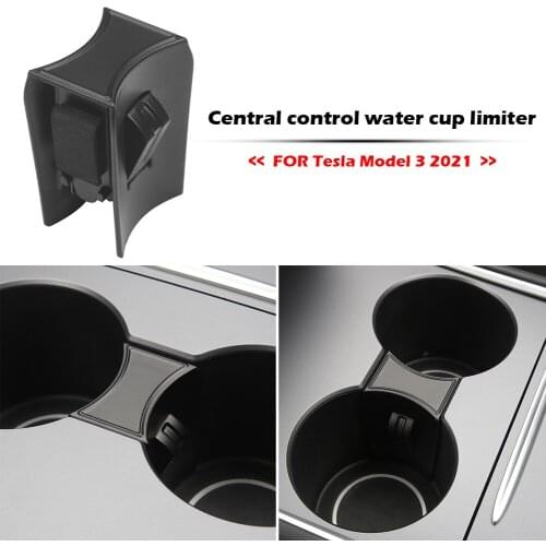 Console Water Cup Slot Slip Limit Clip Car Accessories Slip Limit Clip ABS Cup Holder Limiter for Tesla Model 3 2021