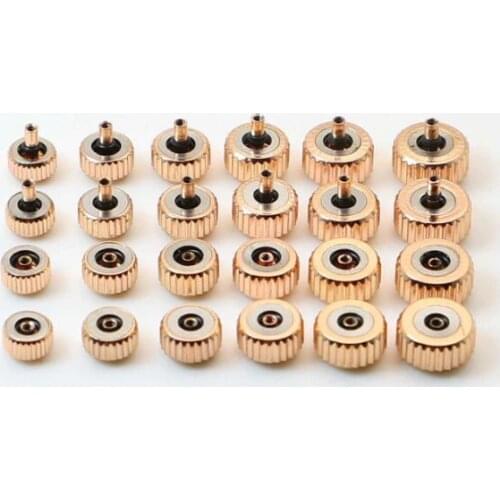 Rose Gold Generic Full Metal Watch Crown 2.5mm Large Diameter 4.5mm to 7.0mm Size