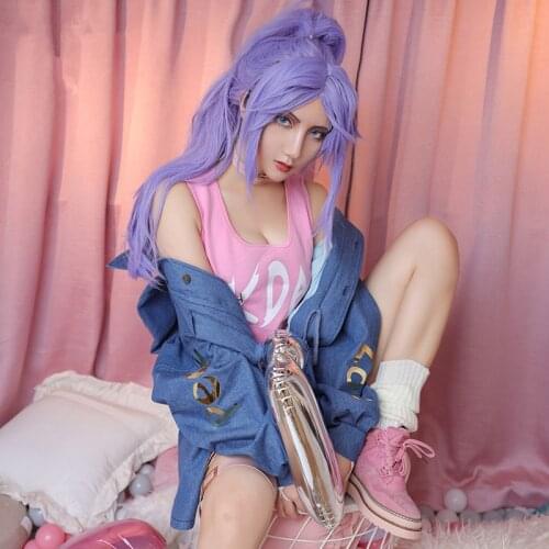 LOL KDA Akali Cosplay Costume The Rogue Assassin Fashion Sexy Street Style/Magazine Cover Uniform Suit Famale Role Paly Clothing