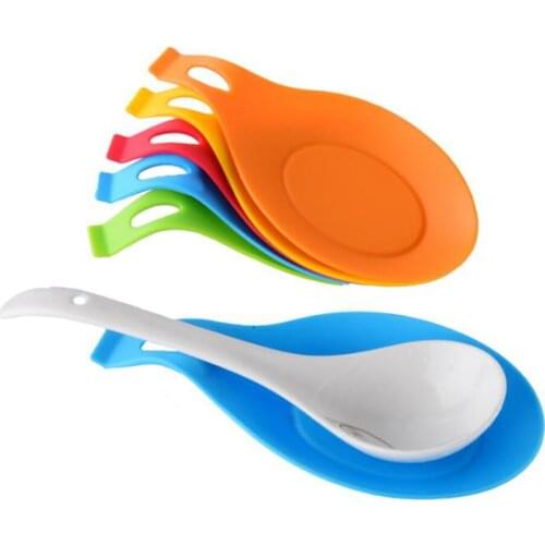 Kitchen Accessories Small Silicone Spoon Mat Spatula European Style Spoon Pad for Kitchen Gadget Kitchen Goods Kitchen Tools