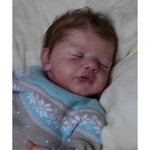 NPK 19inch Reborn Doll Kit Popular Sam Sweet Sleeping baby fresh color soft touch