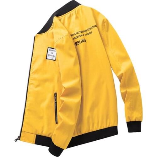 2021 New Spring Casual Solid Fashion Slim Men Autumn Bomber Jacket Male windbreaker Coat Mens Jackets