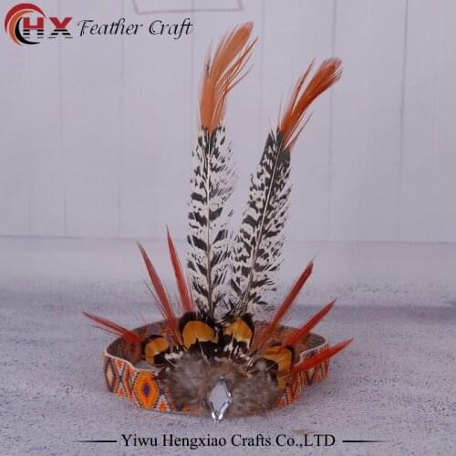 Lowosaiwor Wholesale Gatsby Flapper Headpiece Crystal Applique Bride Headpiece Black Feather Headband