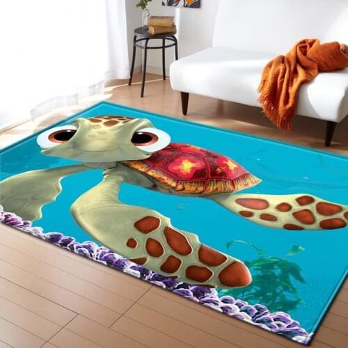 Fashion underwater world living textiles residential soft carpet flannel baby carpet childrens room beautiful turtle carpet