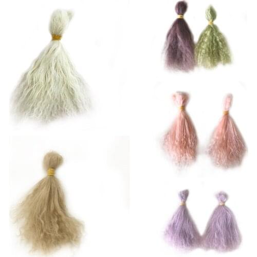 A Little Curly New 8 different colors Mohair DIY Reborn Baby Doll Hair Baby Reborn Kit Wig BJD Hair Wig Diy Doll Accessories