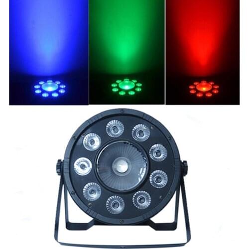 New Arrival Led Uplight 10PCS RGB LED DMX512 LED Flat PAR Can Stage Lighting for Wedding KTV DJ Disco Bar Party Show Lighting