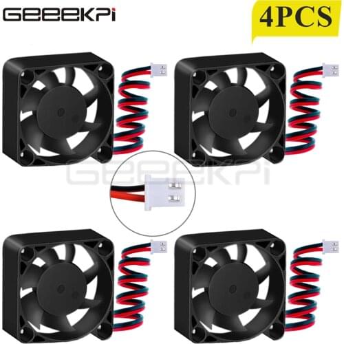 GeeekPi 4 PCS 3D Printer 4010 Cooling Fan Brushless 12V 40mm Quiet Fan 3D DC 40*40*10 Silent Cooler Radiator 3D Printers