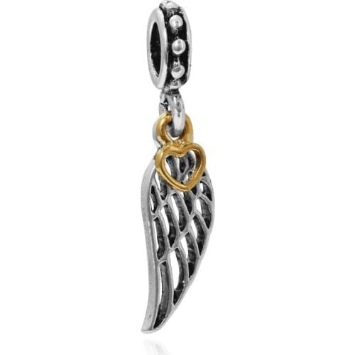Wings plata de ley original beads charms Fits Charm jewelry valentines day mary poppins bijoux sieraden Bracelet DGB124