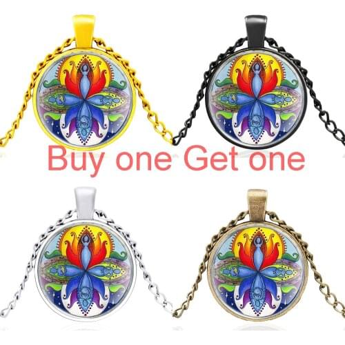 Classic Saint Design Glass Cabochon Men Women High Quality Pendant Necklace Jewelry Accessories Gifts