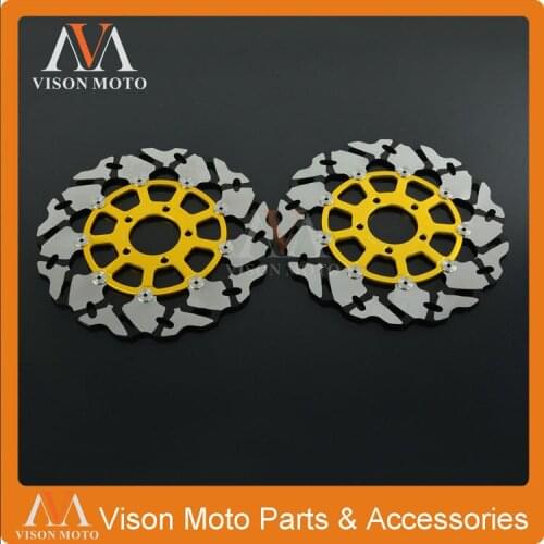 2PCS Front Floating Brake Disc Rotor For Suzuki GSX600 97-98 GSXR600 97-03 GSXR750 96-03 GSXR1000 01-02 GSXR1300 Hayabusa 99-07