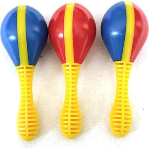 2Pcs Baby Maracas Rattle Hand Shaker Sand Hammer Musical Early Educational Toy Musical Instrument Handheld Lightweight Maracas