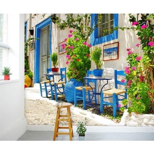 Custom 3D photo wallpaper Mediterranean romantic mural wallpaper living room bedroom background wallpaper KTV custom size