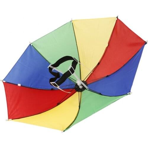 Portable Fishing Umbrella Hat Camouflage Foldable Outdoor Shade Waterproof Camping Fishing Headwear Cap Beach Head Hats