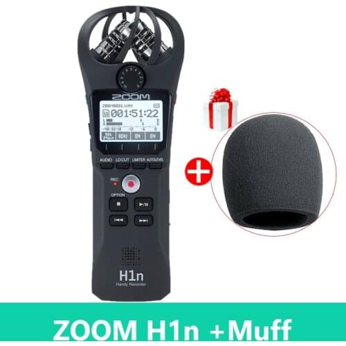 ZOOM H1N Handy Recorder Digital Camera Audio Recorder Stereo Microphone for Interview SLR Recording Microphone Pen With Sponge