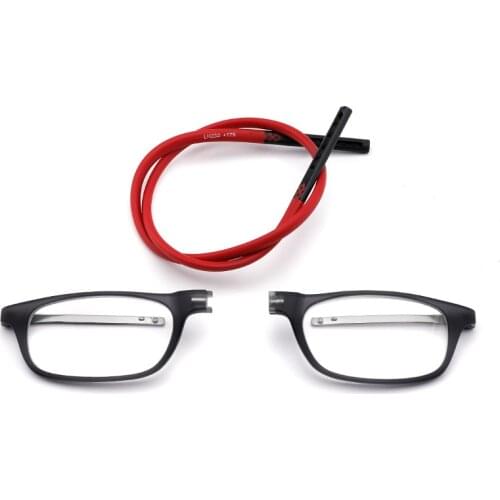 Hanging Neck Buckle Reading Glasses Foldable Unisex Silicone Frame Presbyopia Eyeglasses +1.00+1.25+1.50+1.75+2.00+2.25