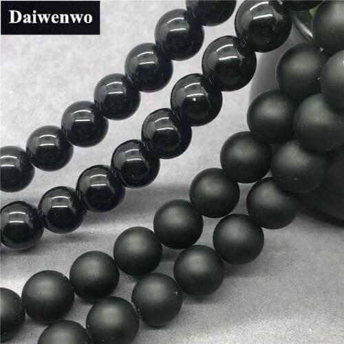 Glass Beads 4-14mm Round DIY Natural Stone Matte Bead jewelry accessory