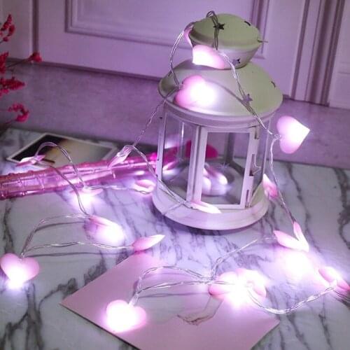 Cloth Peach Heart String Lamp Shooting Props Battery Series Christmas Led Love Light Room Decoration Flash Girl Living AA