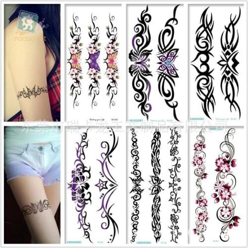 Body Art Sex Products waterproof temporary tattoos for men women Lovely black butterfly design flash tattoo sticker T1914