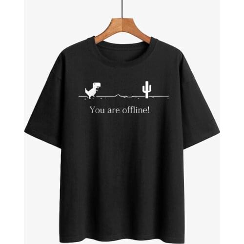 You Are Offline Funny Game T-Shirt Men Fashion Casual Cotton Short Sleeve O-Neck Tees