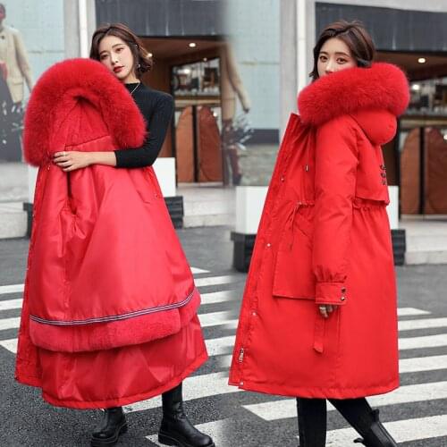 Winter Women Jacket Thick Removable Lining Hooded Winter Coat Women Wadded Jacket Long Parkas Jaqueta Feminina plus size 4XL