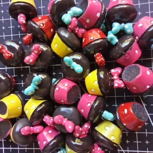 1pcs/lot Resin simulation solid bow coffee cup 19mm kawaii cabochons DIY christmas decorations A008-12~14
