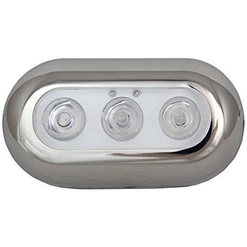 10-28V Warm White/Blue LED Underwater Light With SS Bezel Marine Boat Yacht