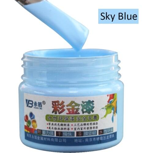 100g Sky Blue Furniture Paint Wood Varnish Water-based Paint in Walls Arts Crafts Wooden&Iron Door P