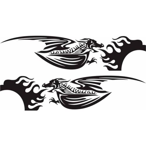 2 pcs Car Side Stickers Flame Pattern Waistline Stripe Sticker Racing Sports Decal Auto Vinyl Film Stickers Car Accessories