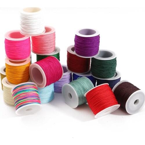 40meter/roll 0.8mm Jade Cord Chinese Knot Rope Braided Line Hand-Woven DIY Beaded Bracelet Cord Jewelry Accessories Material