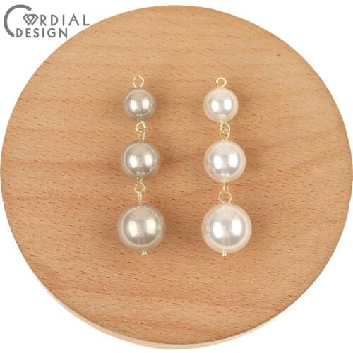 Cordial Design 50Pcs 14*50MM Hand Made/Jewelry Findings & Components/Imitation Pearl/Charms/Earrings Accessories/DIY Making