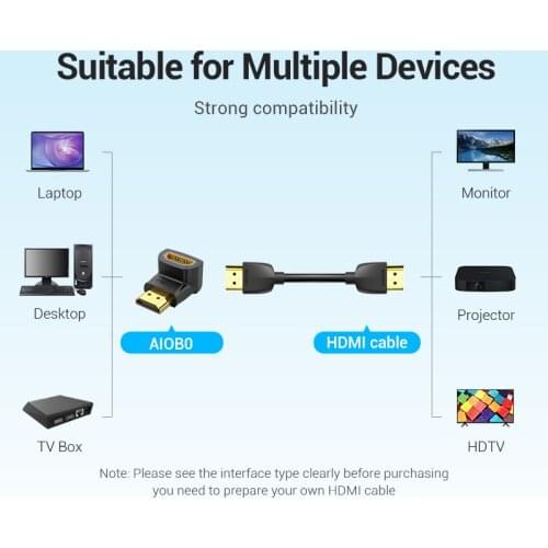 Adapter 90 270 Degree Right Angle Male to Female Converter 4K HD Connector For hdtv PS4 Lptop TV Box HDMI Extender