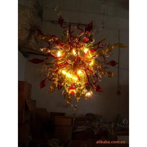 Free Shipping Elegant Hotel Deco 100% Hand Blown Glass Big Crystal Chandelier