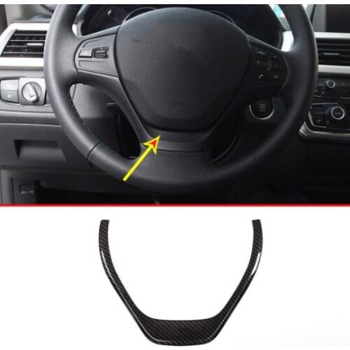 Carbon Fiber Steering Wheel Decoration Strips Cover Trim For BMW 3 Series F30 318 320 2013 2014 2015 2016 2017 2018