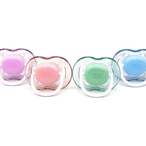 Baby Silicone Pacifier Soothing Infants Bite Chew Supplies Newborn Comfort Appease Nipple Flat Teat Pacifiers