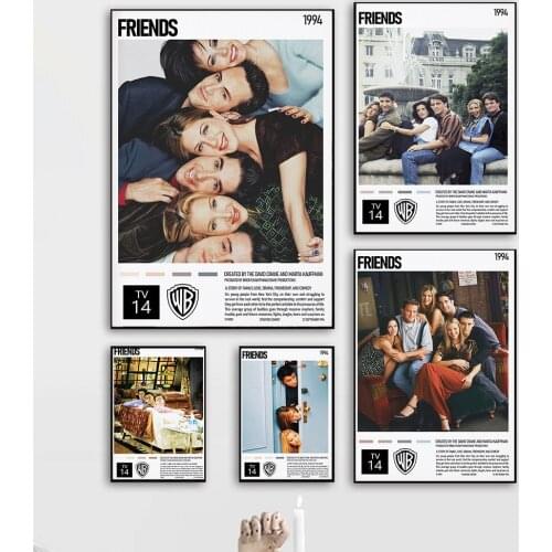 Friends Classic TV Show Gifts Painting Silk Fabric Poster And Prints Wall Art Pictures For Living Room Bedroom Home Decoration