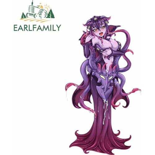 EARLFAMILY 13cm x 7.2cm For Girl Cartoon Car Stickers Refrigerator Decal Vinyl Car Wrap Waterproof Occlusion Scratch Decoration