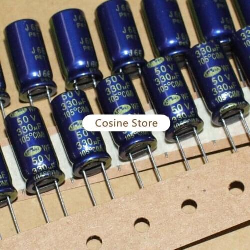 30pieces/lot Electrolytic Capacitor SAMWHA 330UF 50V WF Series 10X20mm 50V330UF High Frequency Low Resistance