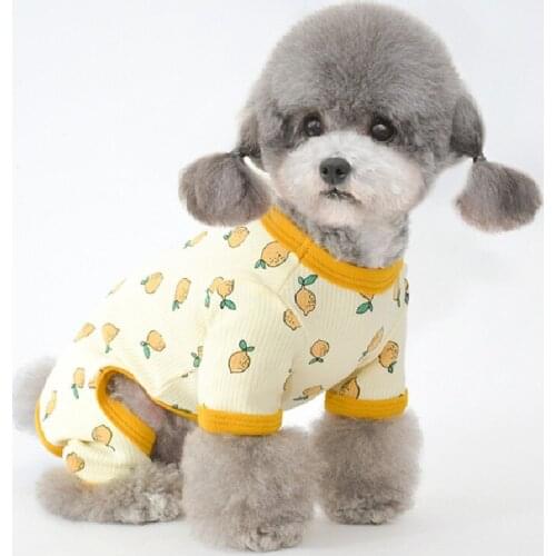 Autumn Cotton Dog Pet Clothes Jumpsuit Pajamas Small Dog Suit Puppy Overalls Chihuahua York Pomeranian Maltese Poodle Apparel