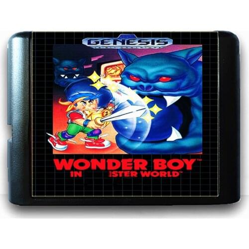 Wonder Boy in Monst World for 16 bit Sega MD Game Card for Mega Drive for Genesis Video Game Console